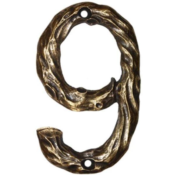 LHN9-N Log House Number 9, Nickel, 1 piece